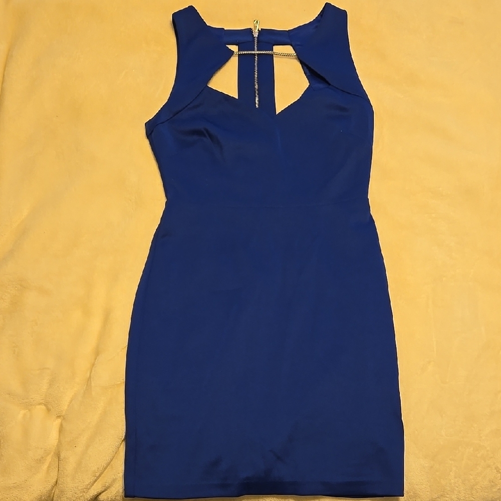 Elegant Blue Sleeveless Dress